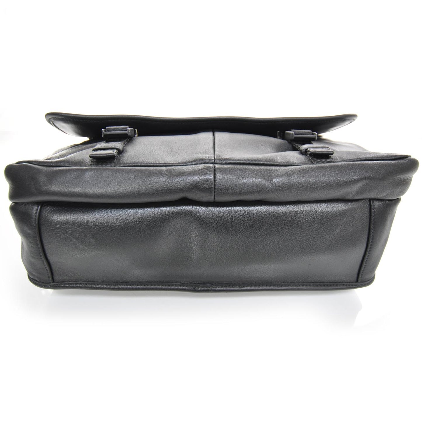Soft Leather Messenger Bag Nero Black