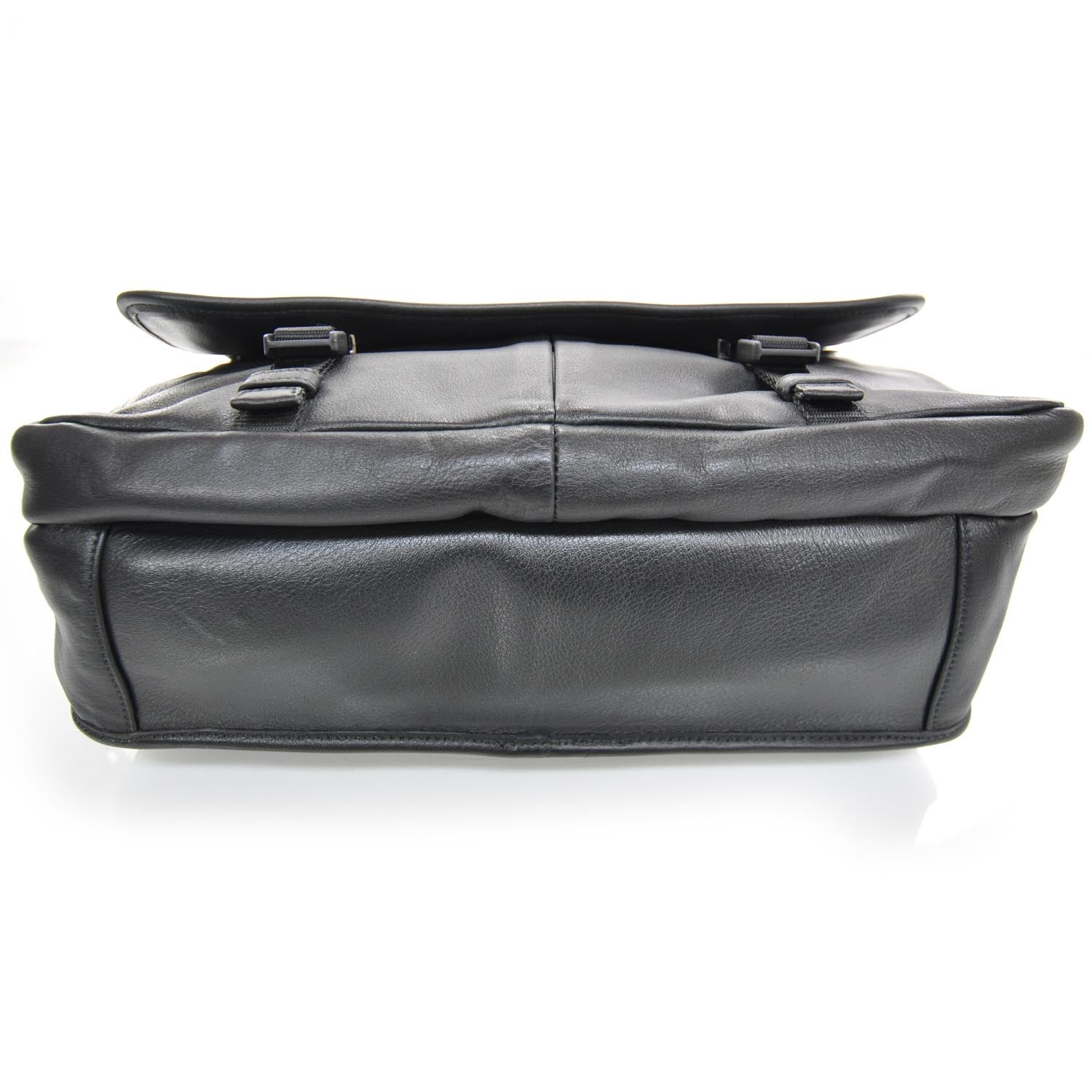 Prada Soft Leather Messenger Bag Nero Black 4 of 10