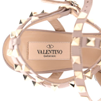 Valentino Garavani Patent Nappa Rockstud Ankle Strap 65mm Pumps 37 Black Poudre 7 of 10