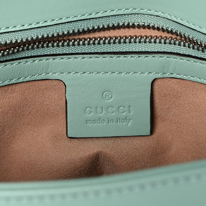 Gucci Calfskin Matelasse Small GG Marmont Shoulder Bag Water Green 6 of 12