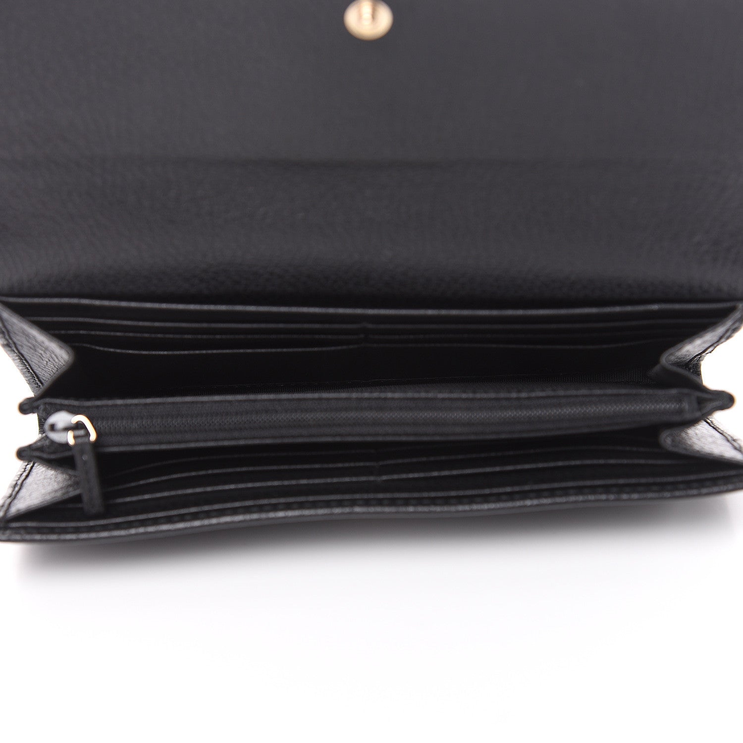 Gucci Dollar Calfskin Swing Continental Wallet Black 5 of 10