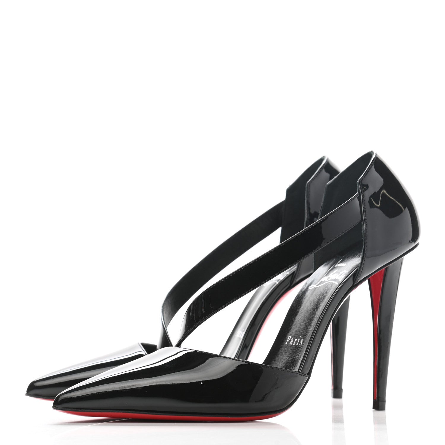 Christian Louboutin Patent Astrid 100 Pumps 38.5 Black 3 of 7