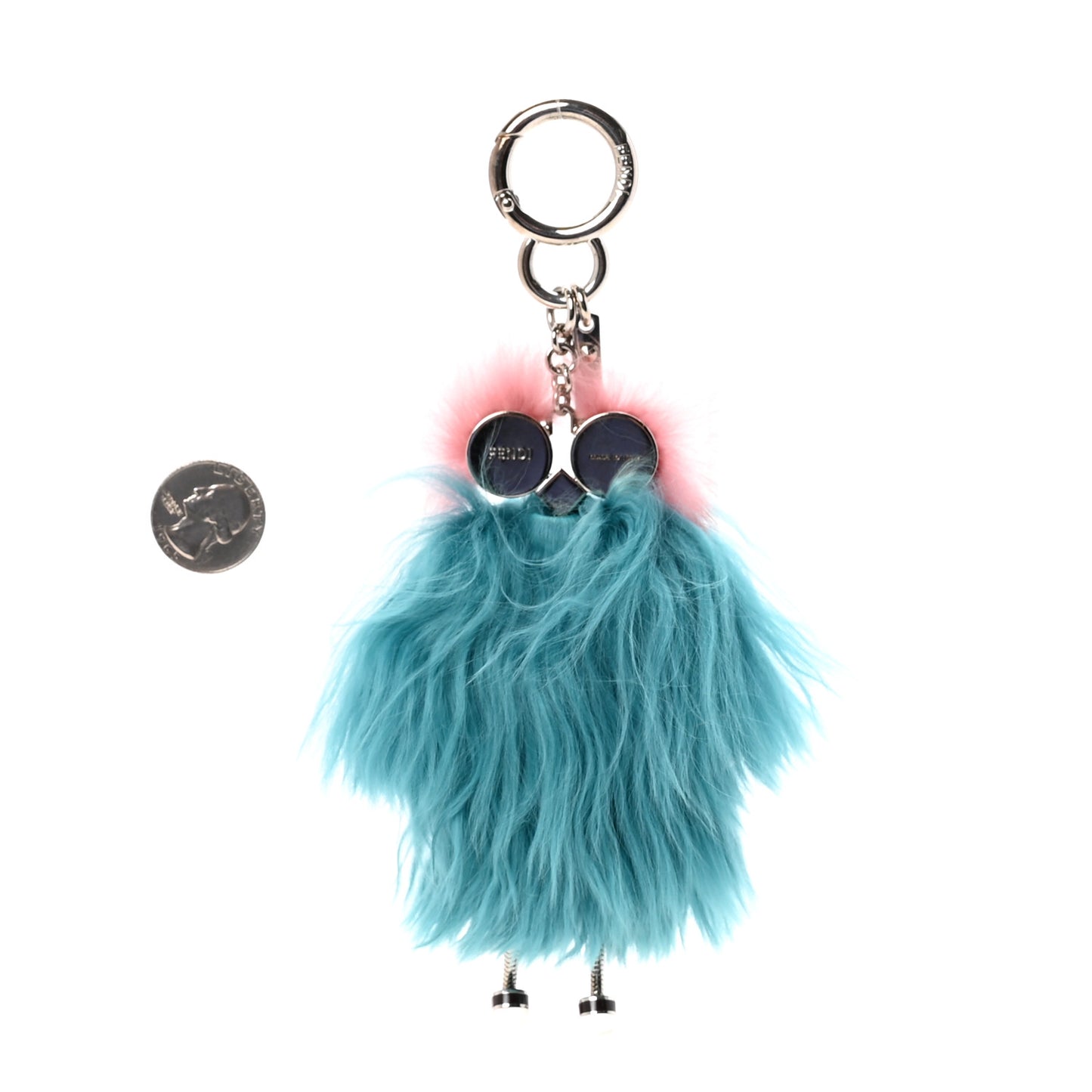 Mink Alpaca Fur Hypnoteyes Witches Bag Charm Acqua