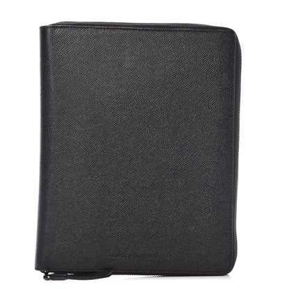 Burberry Grainy Calfskin Zip Tablet iPad Case Black 1 of 10
