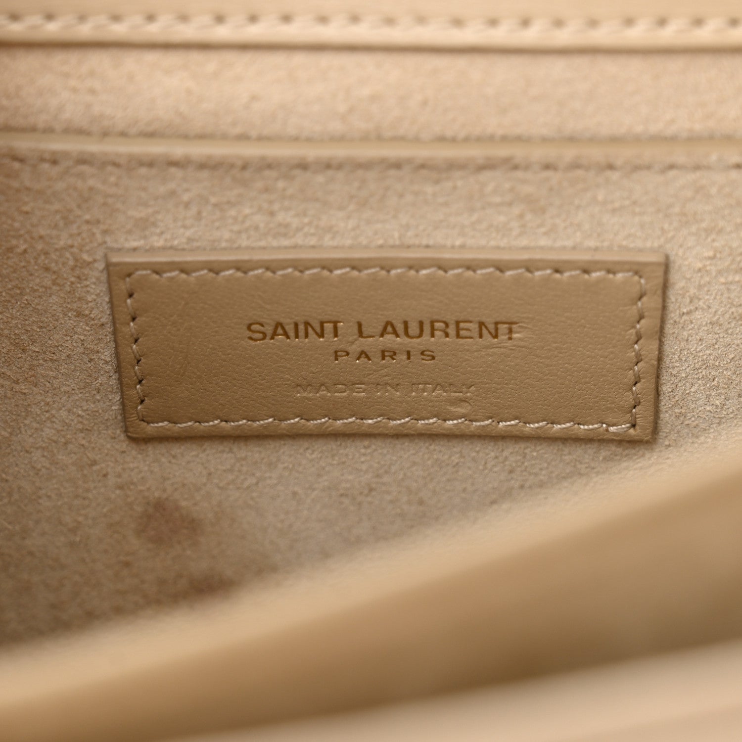 Saint Laurent Suede Calfskin Medium Monogram Sunset Dark Beige 6 of 16