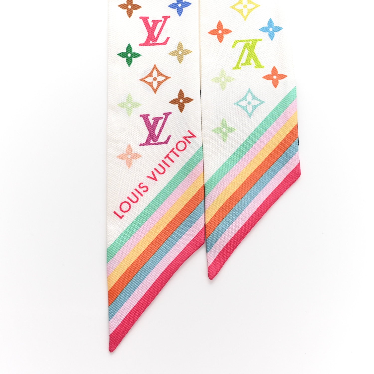 Louis Vuitton LV X TM Silk Monogram Multicolor BB Bandeau White 2 of 3