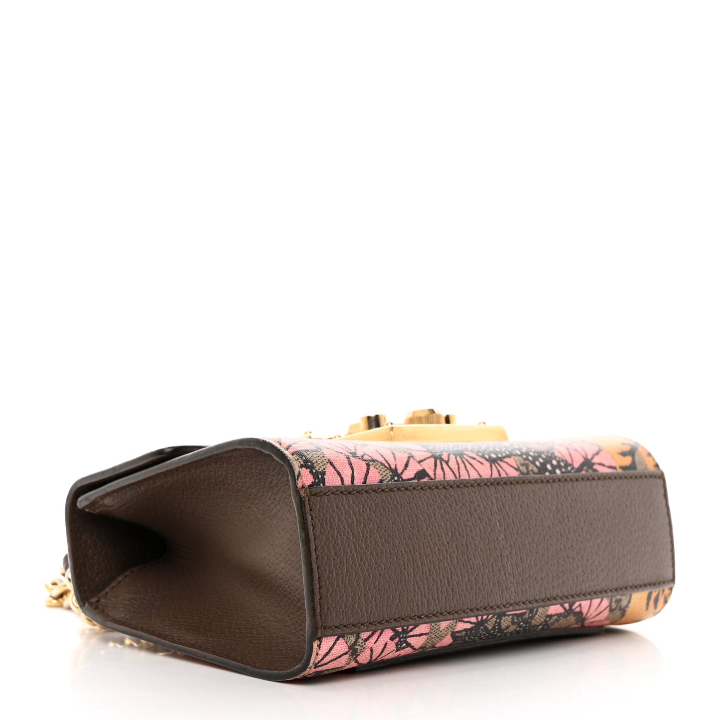 GG Supreme Monogram Bengal Small Padlock Shoulder Bag Beige Pink