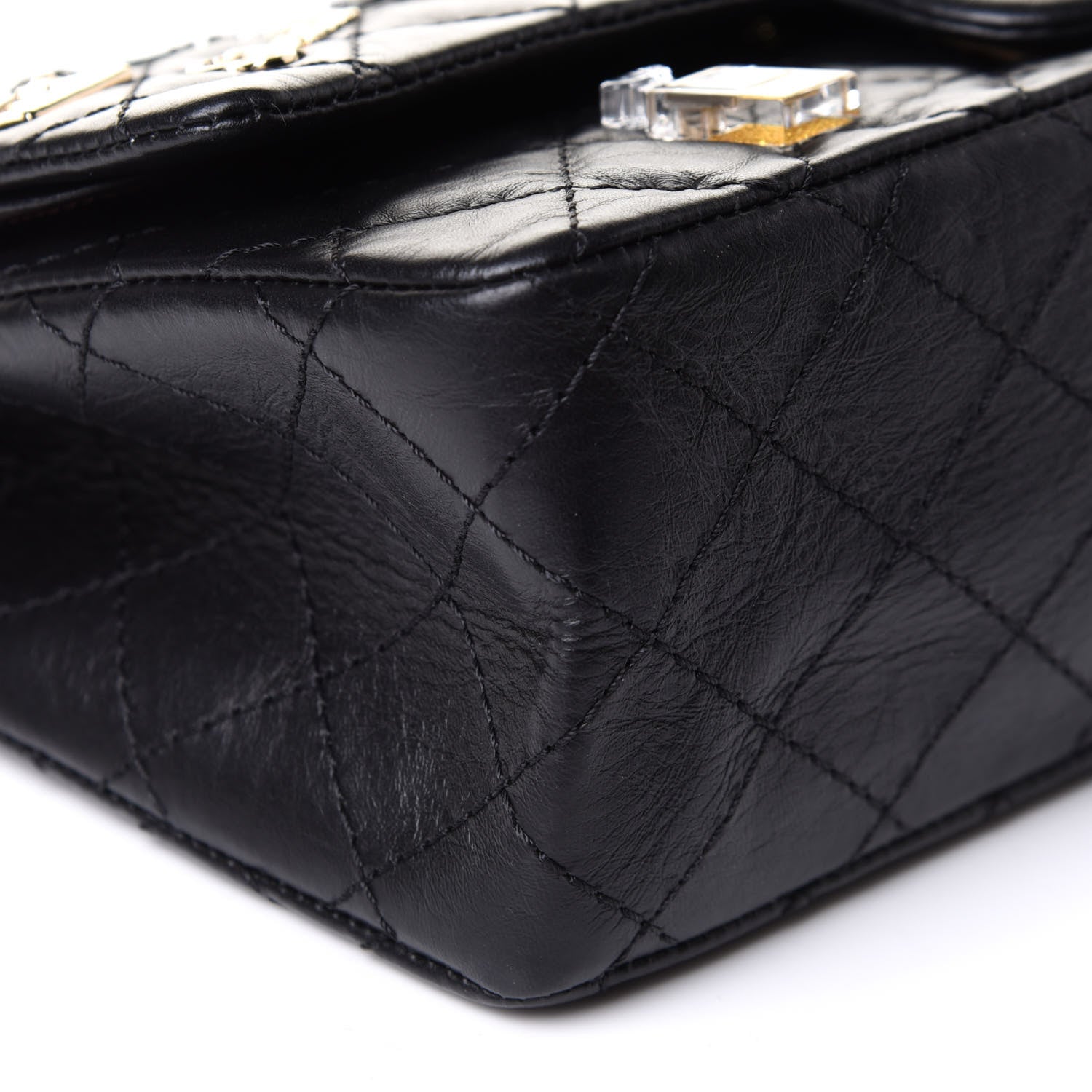 Chanel Aged Calfskin Lucky Charms 2.55 Reissue 225 Flap Black 9 of 16
