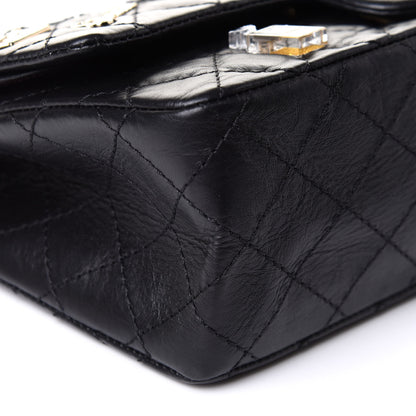 Chanel Aged Calfskin Lucky Charms 2.55 Reissue 225 Flap Black 9 of 16