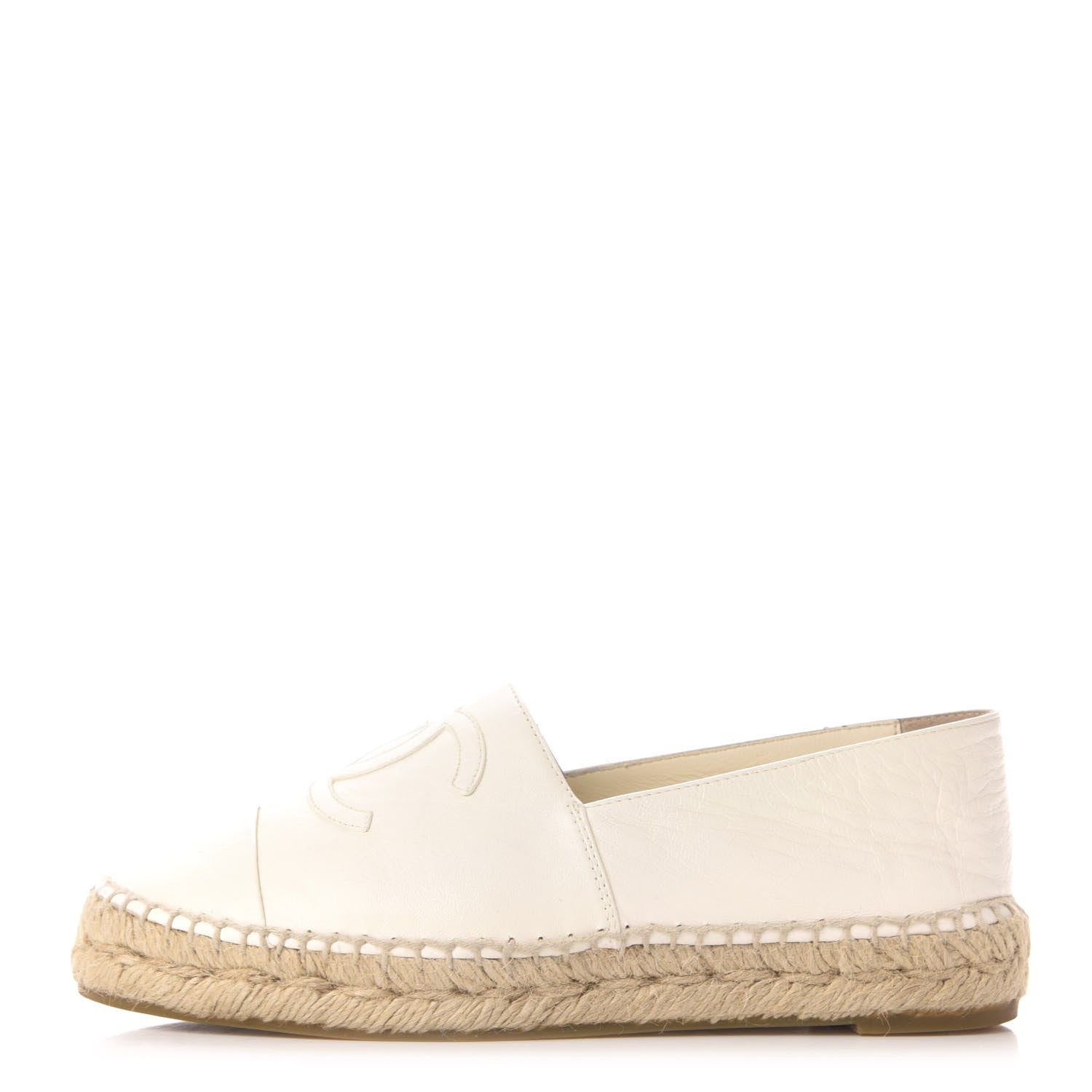 Chanel Lambskin CC Espadrilles 36 White 1 of 8