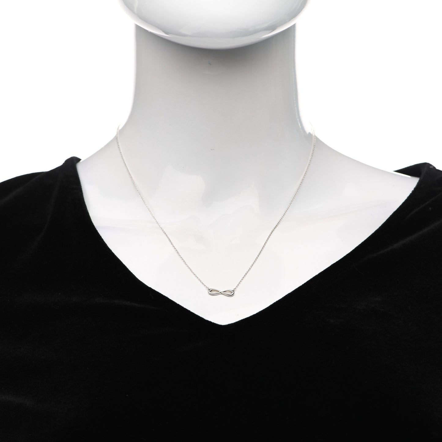 Sterling Silver Mini Infinity Pendant Necklace