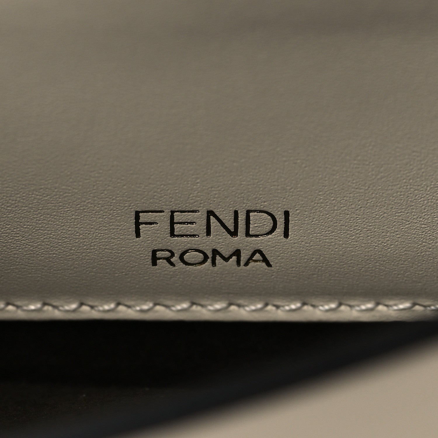 Fendi Vitello King Mini Flat Baguette Beige 5 of 9