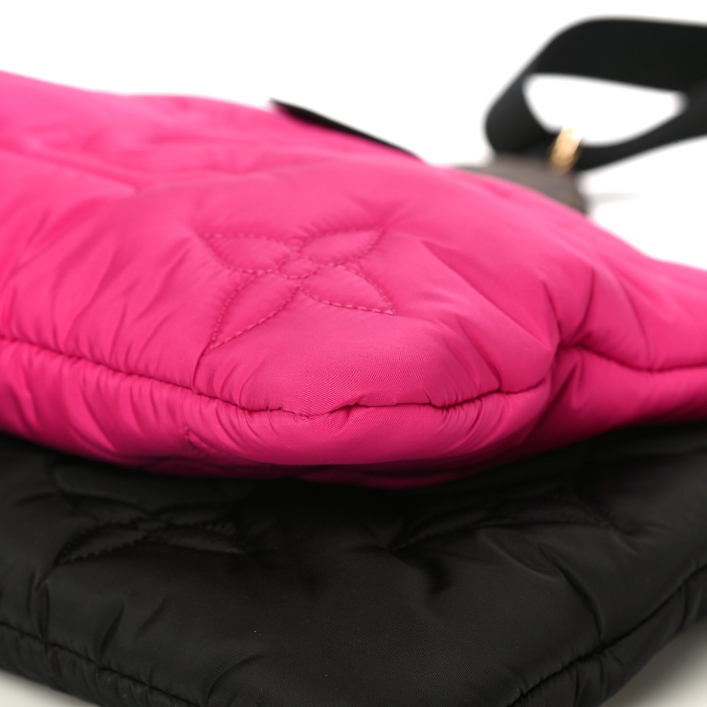 Econyl Monogram Pillow Maxi Multi Pochette Accessories Black Fuchsia