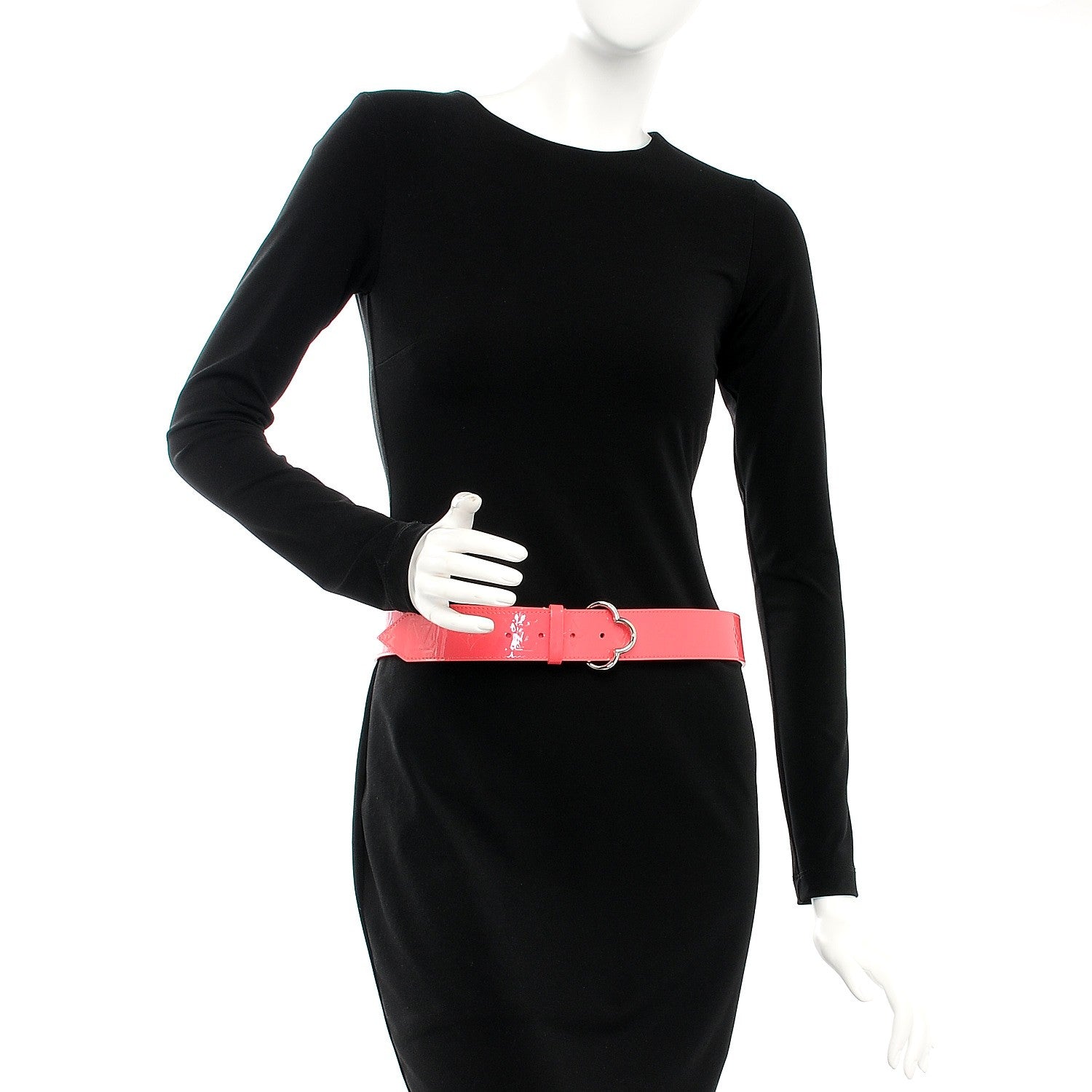 Louis Vuitton Vernis Belt 85 34 Rose Litchi 2 of 8