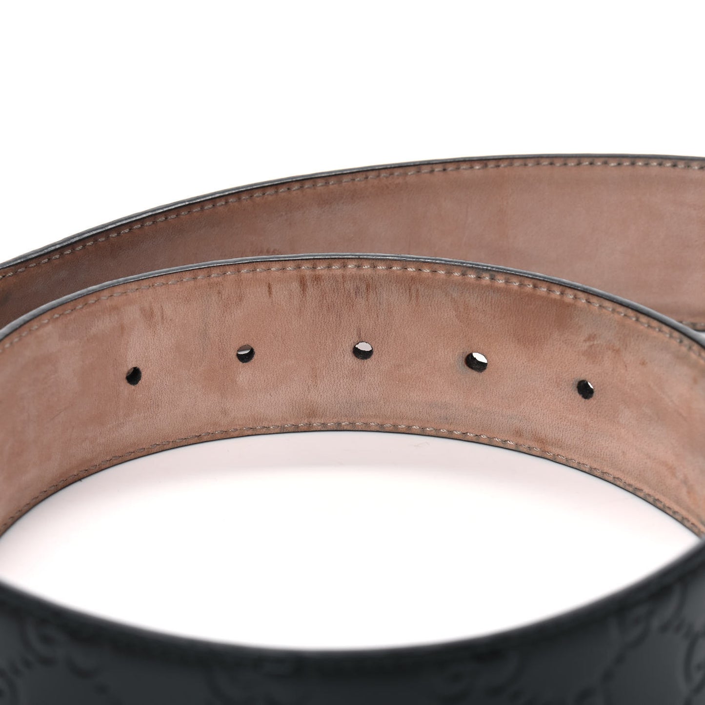 Guccissima Signature Interlocking G 40mm Belt 85 34 Black