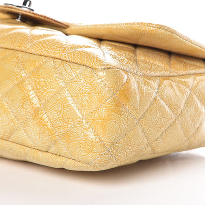 Chanel Crinkled Patent Quilted Jumbo Single Flap Light Beige 12 of 12