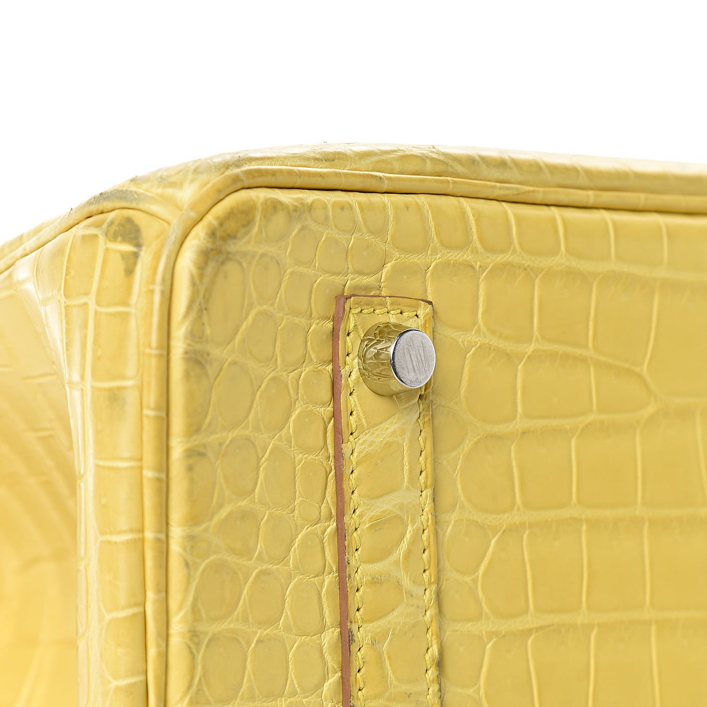 Matte Porosus Crocodile Birkin 35 Mimosa