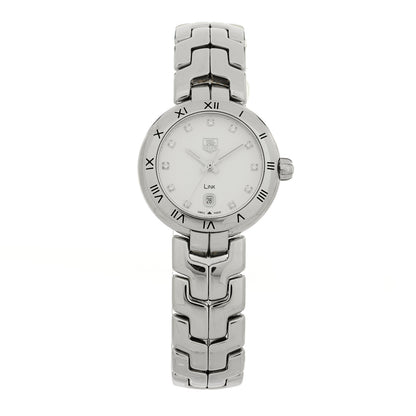 Tag Heuer Stainless Steel Diamond 29mm Link Lady Quartz Watch Silver WAT1411 1 of 4