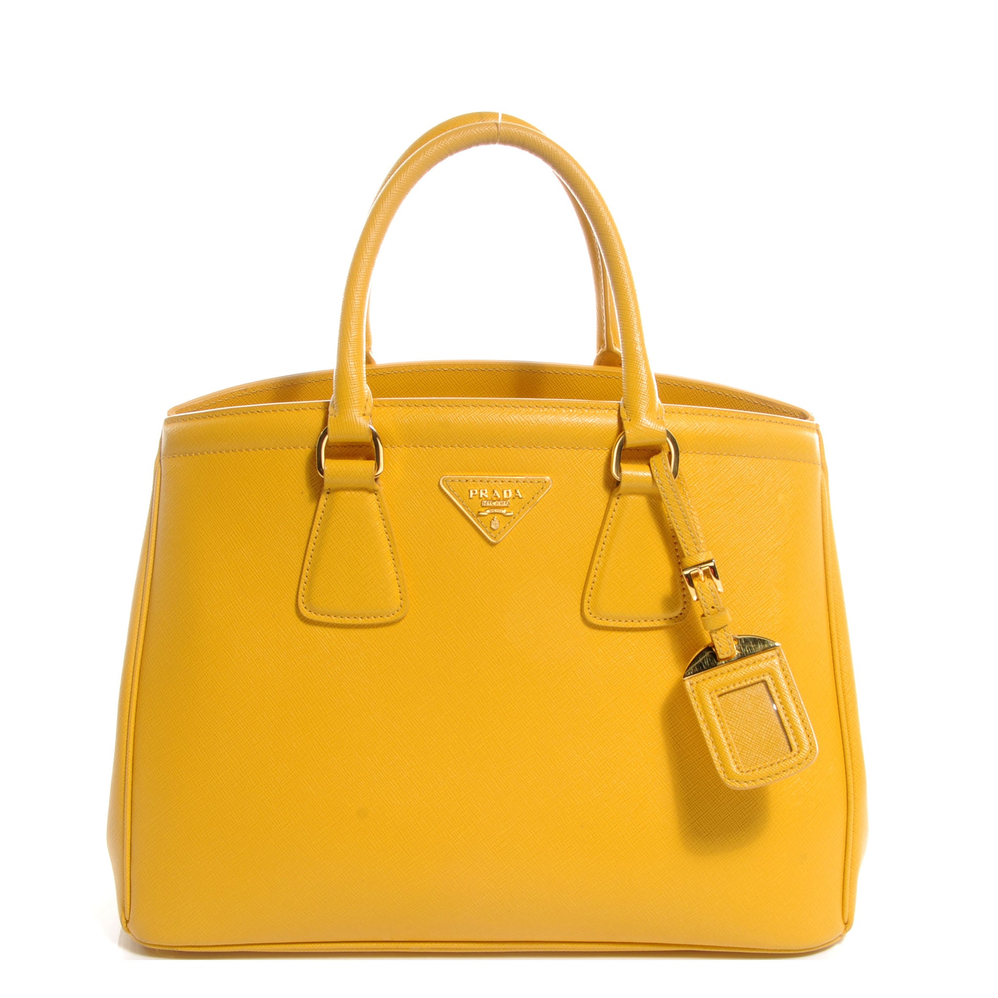 Prada Saffiano Lux Parabole Tote Mimosa 1 of 10