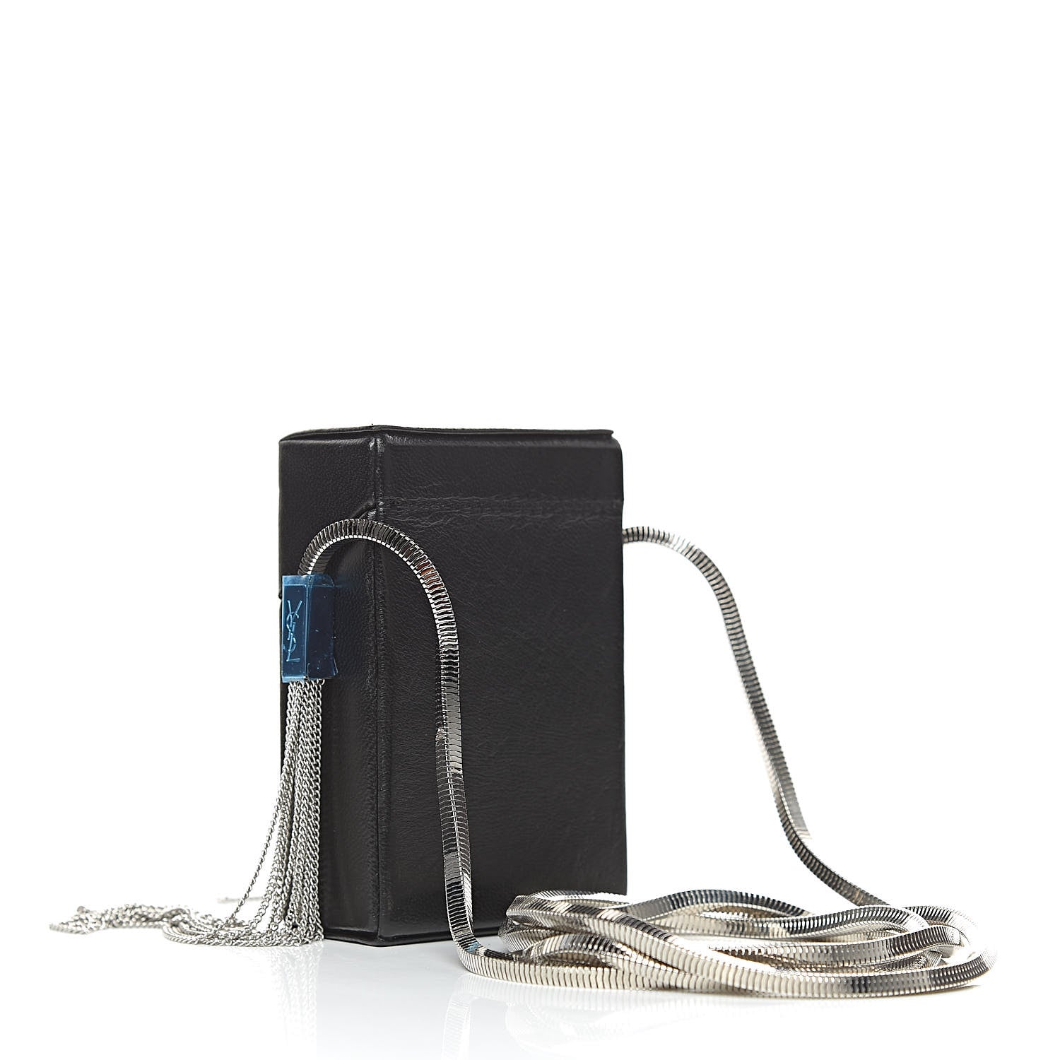 Saint Laurent Lambskin Smoking Box Crossbody Black 3 of 8