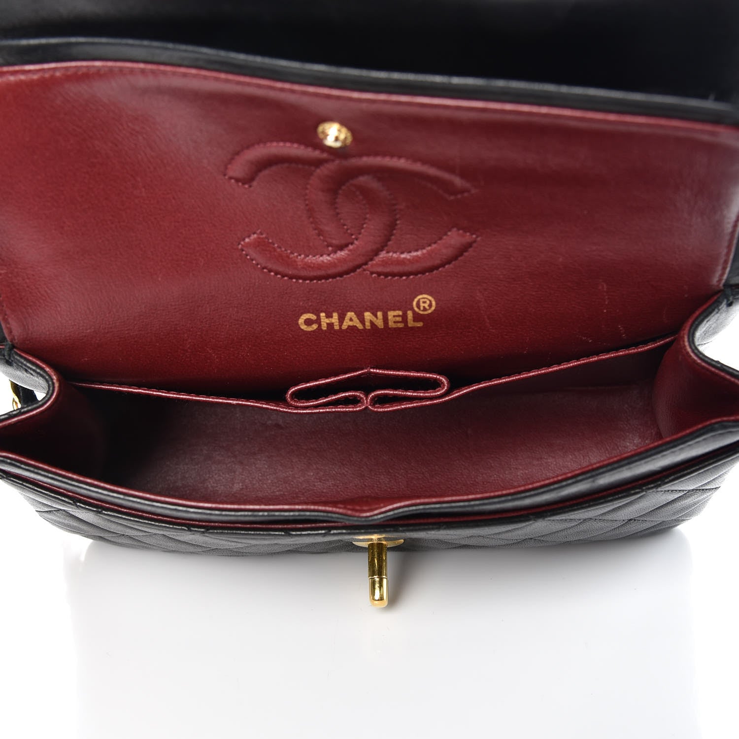 Chanel Lambskin Quilted Small Double Flap Black 5 of 14