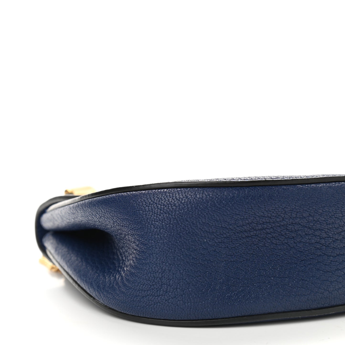 Grained Lambskin Mini Drew Shoulder Bag Royal Navy