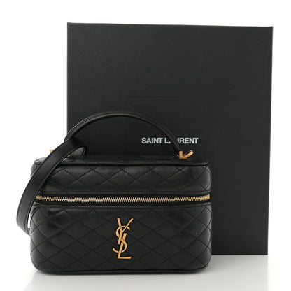 Saint Laurent Lambskin Quilted Mini Gaby Vanity Case Black 13 of 13