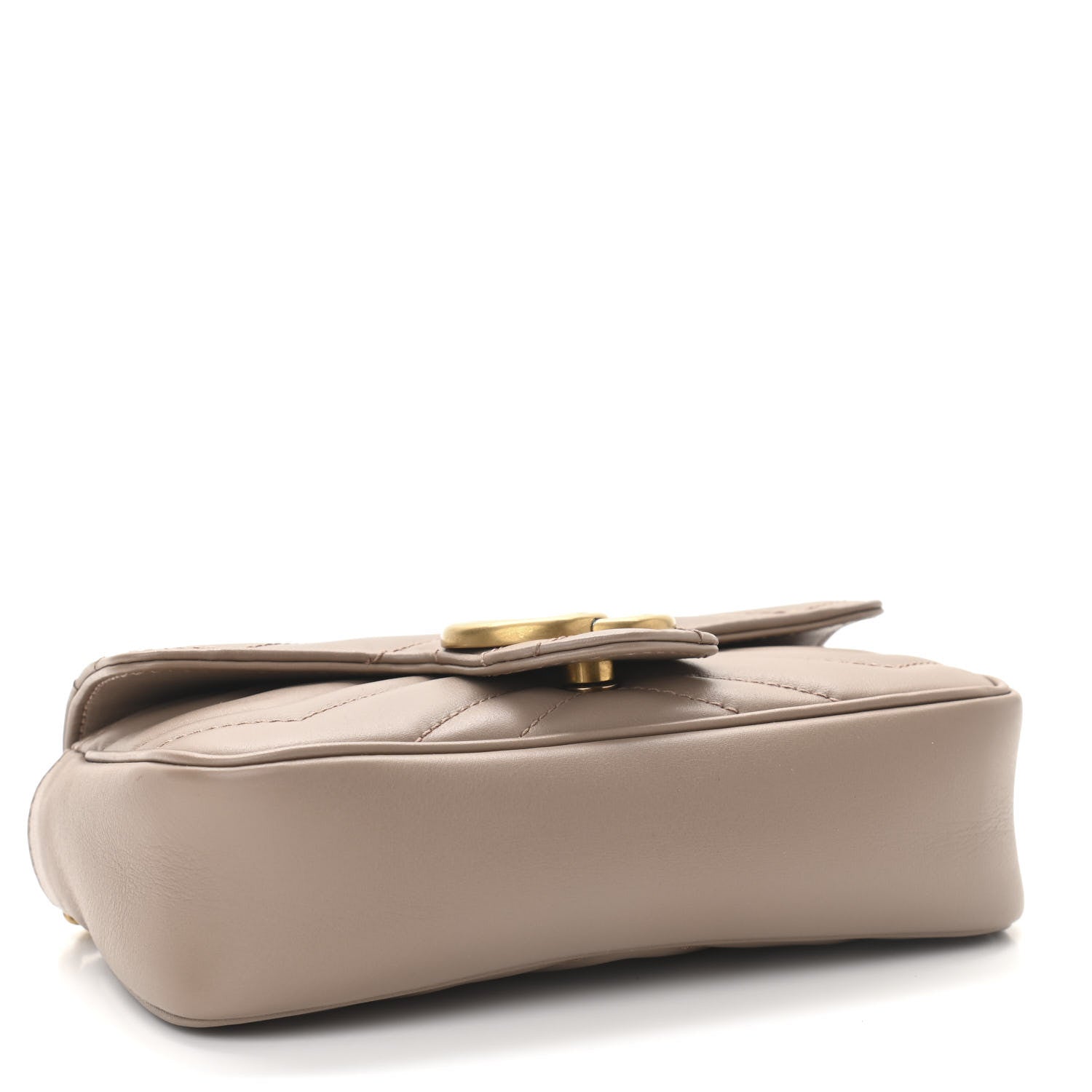 Gucci Calfskin Matelasse Super Mini GG Marmont Shoulder Bag Porcelain Rose 4 of 11