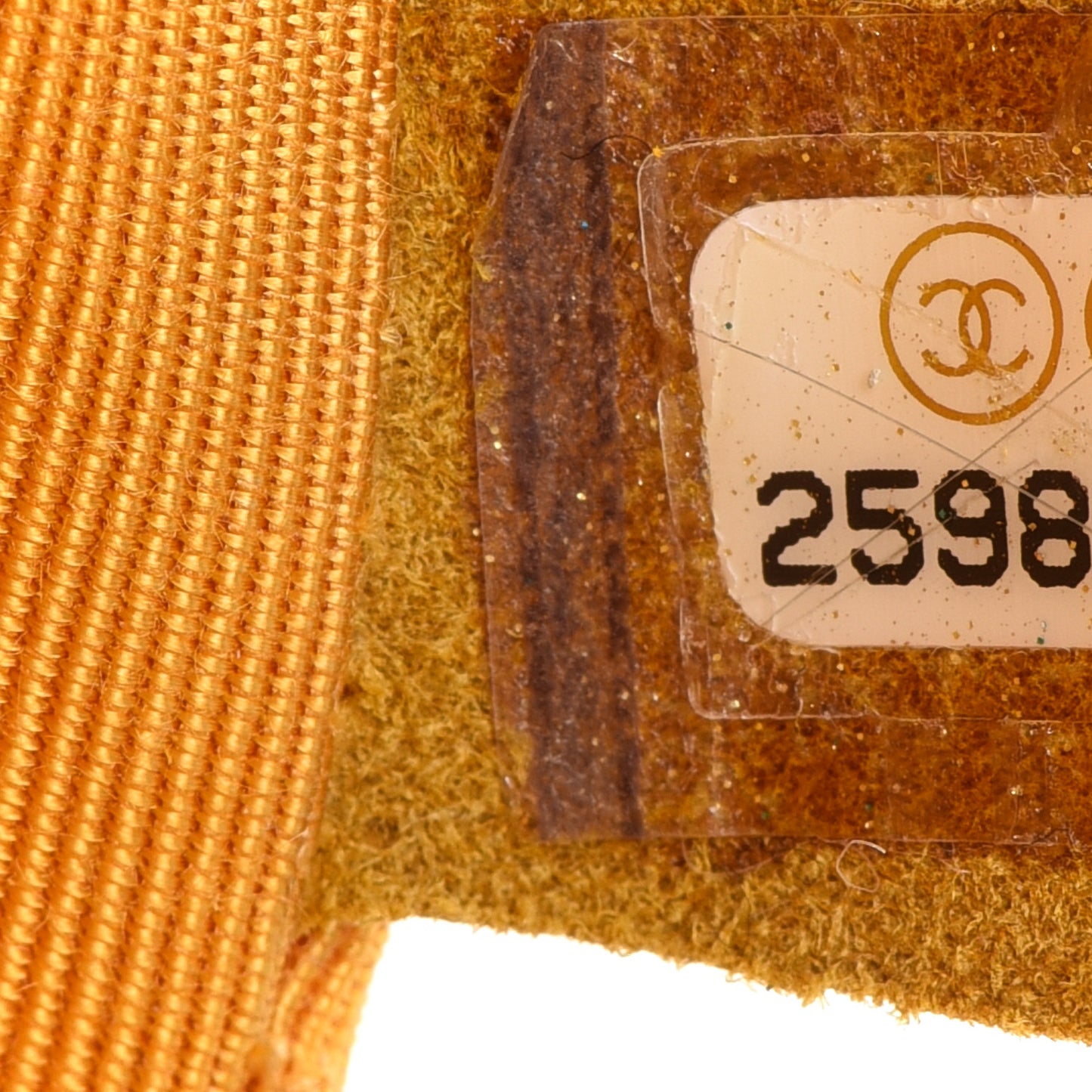 Shiny Aged Calfskin Quilted Flap Yellow