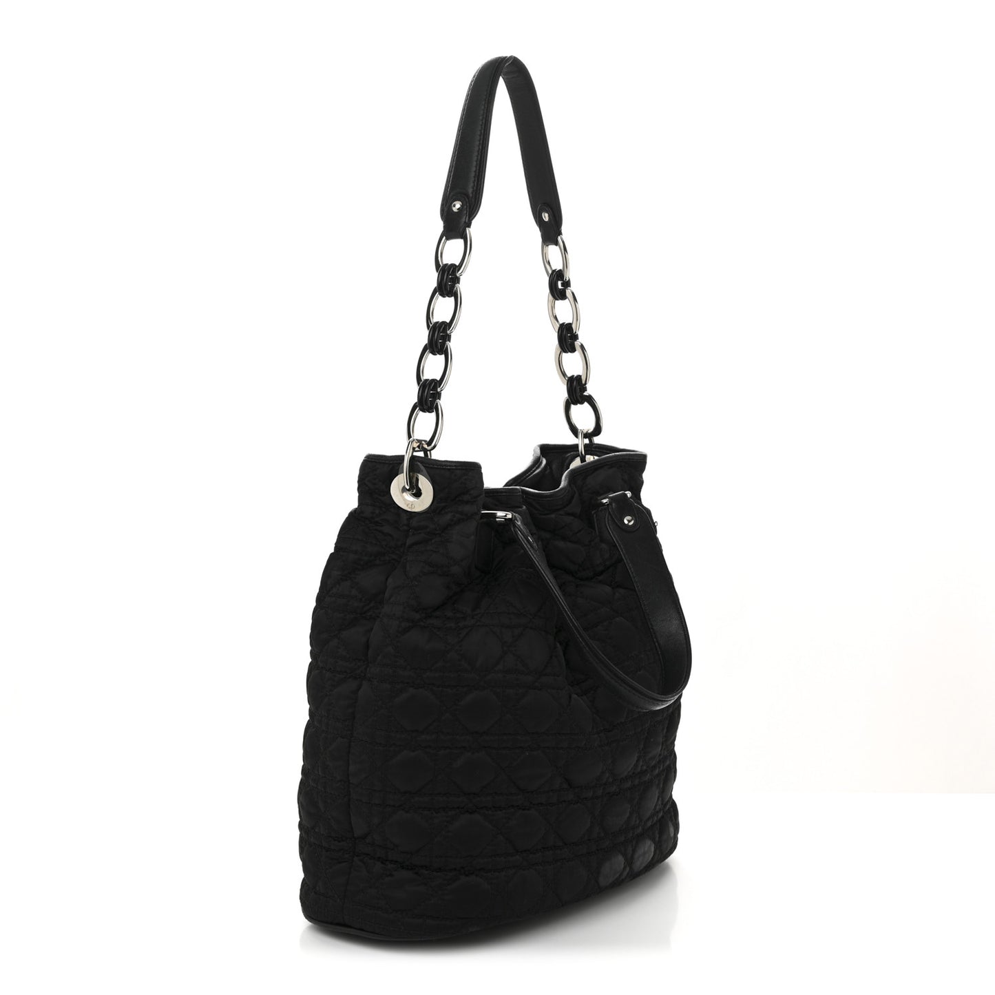 Nylon Cannage Charming Lock Tote Black