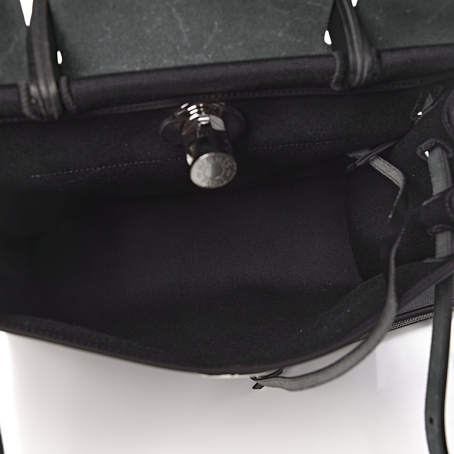 Hermes Military Toile Vache Hunter Herbag Zip PM 31 Black 6 of 13