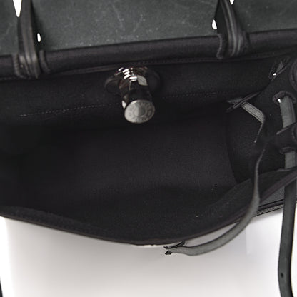 Hermes Military Toile Vache Hunter Herbag Zip PM 31 Black 6 of 13