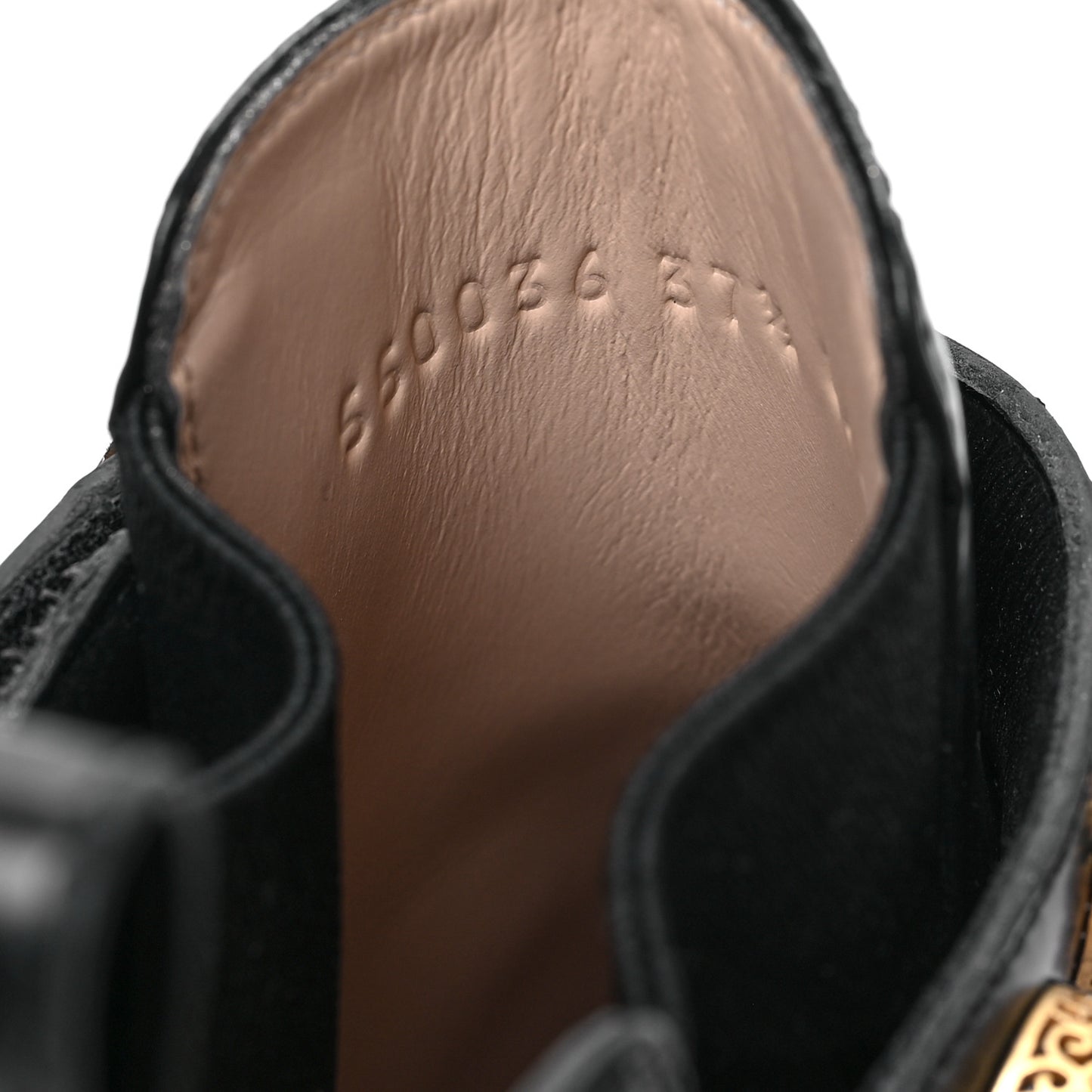 Calfskin Crystal GG Trip Chelsea Ankle Boots 37.5 Black