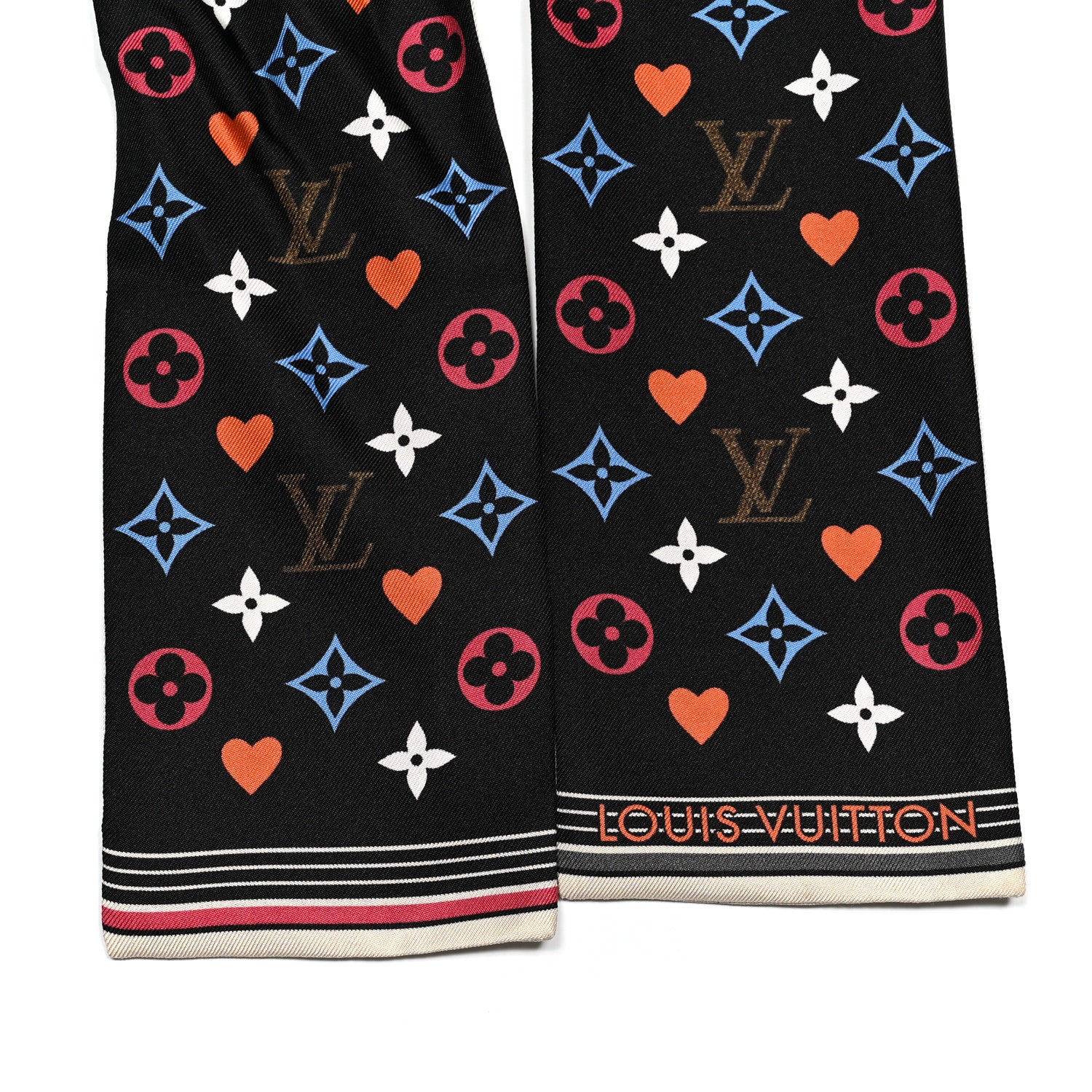 Louis Vuitton Silk Game On Bandeau Black White 2 of 4