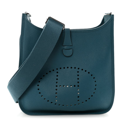 Hermes Taurillon Clemence Evelyne III PM Vert Bosphore 1 of 9