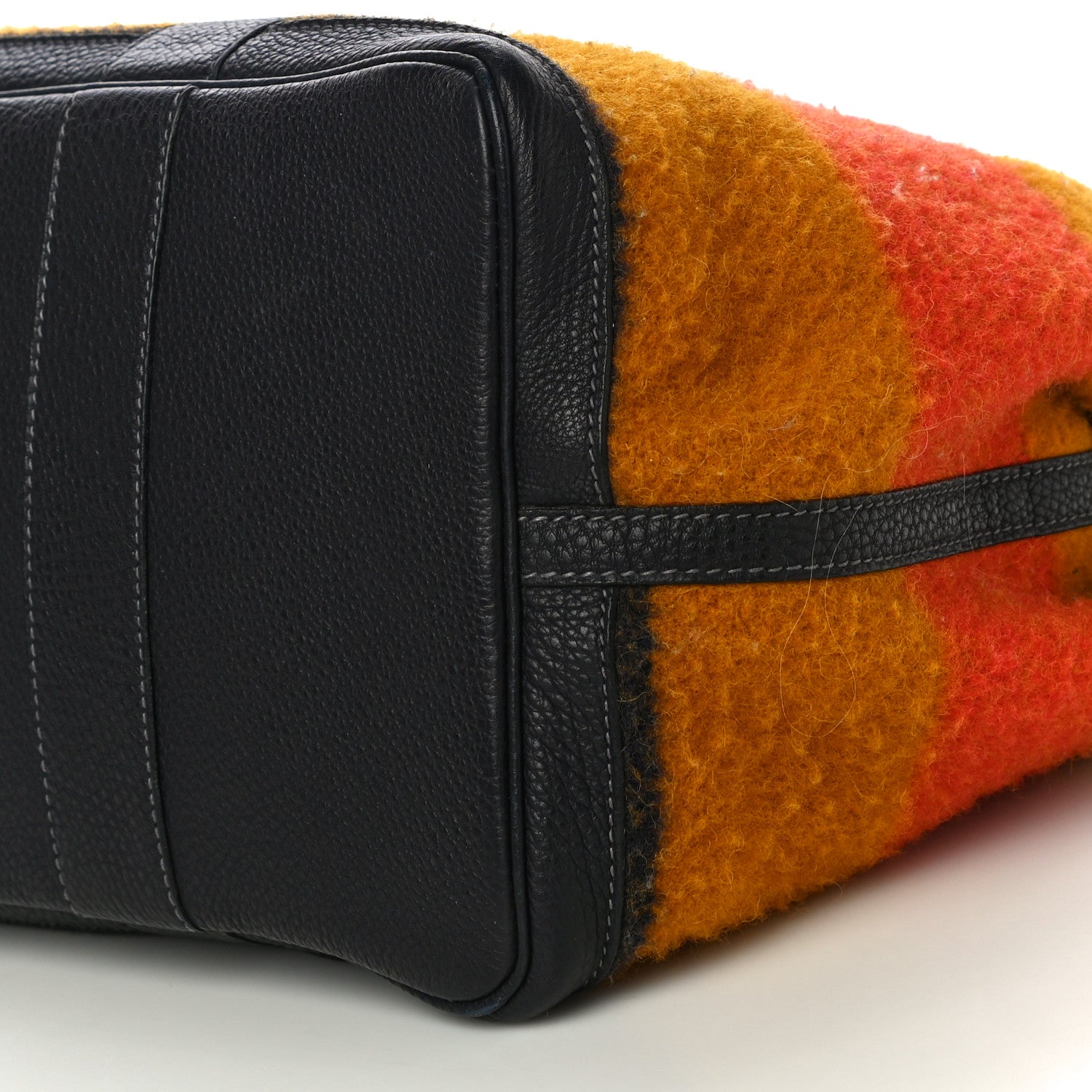 Hermes Wool Rocabar Garden Party Tote 36 MM Orange Black 9 of 9