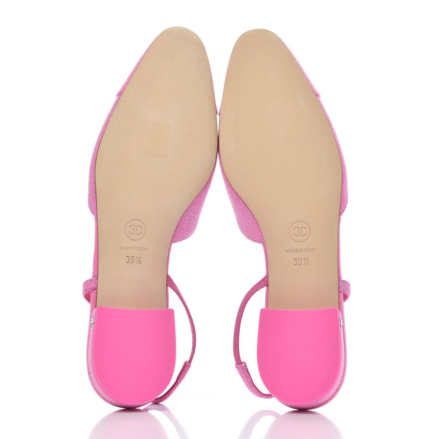 Denim Cap Toe CC Slingback Flat 39.5 Neon Pink