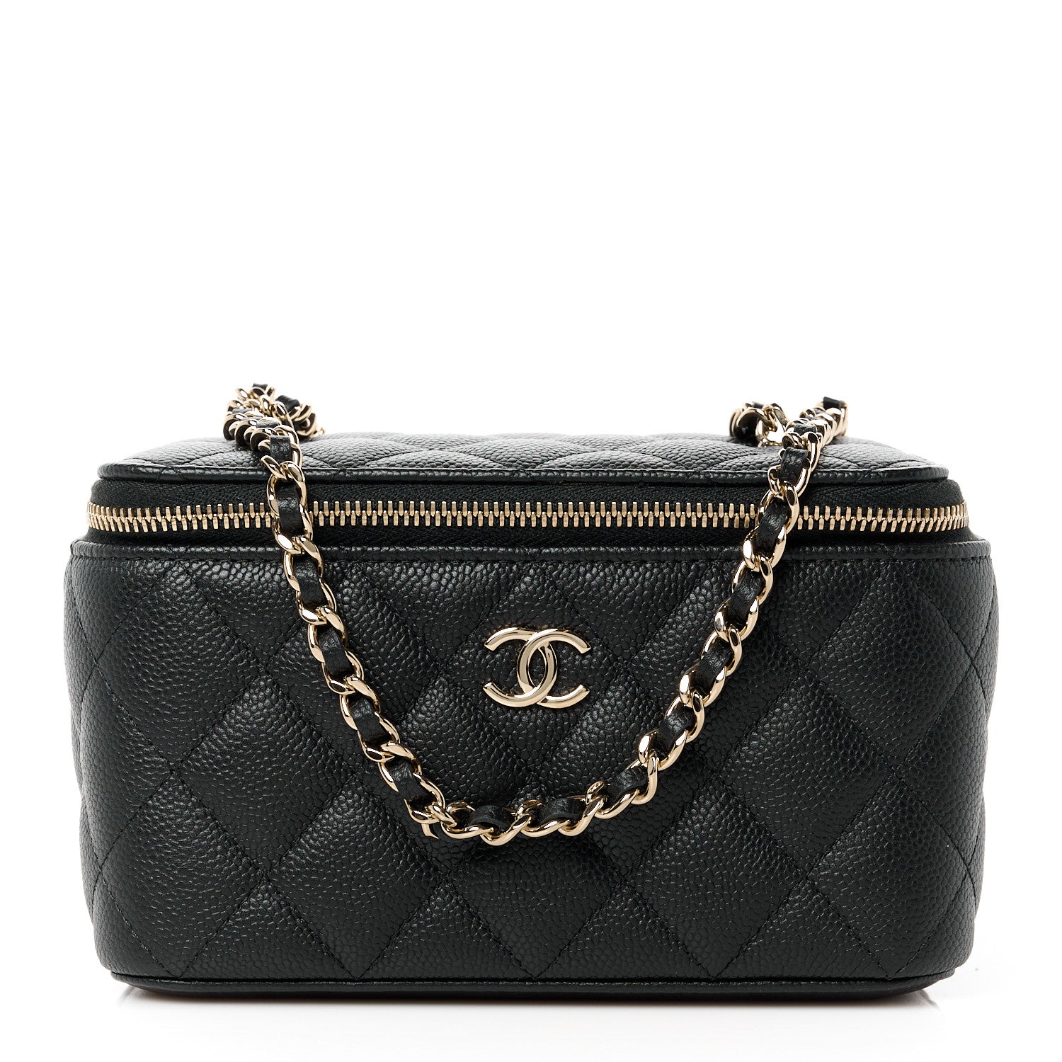 Chanel Caviar Quilted Small Vanity Case With Chain Black 1 of 11