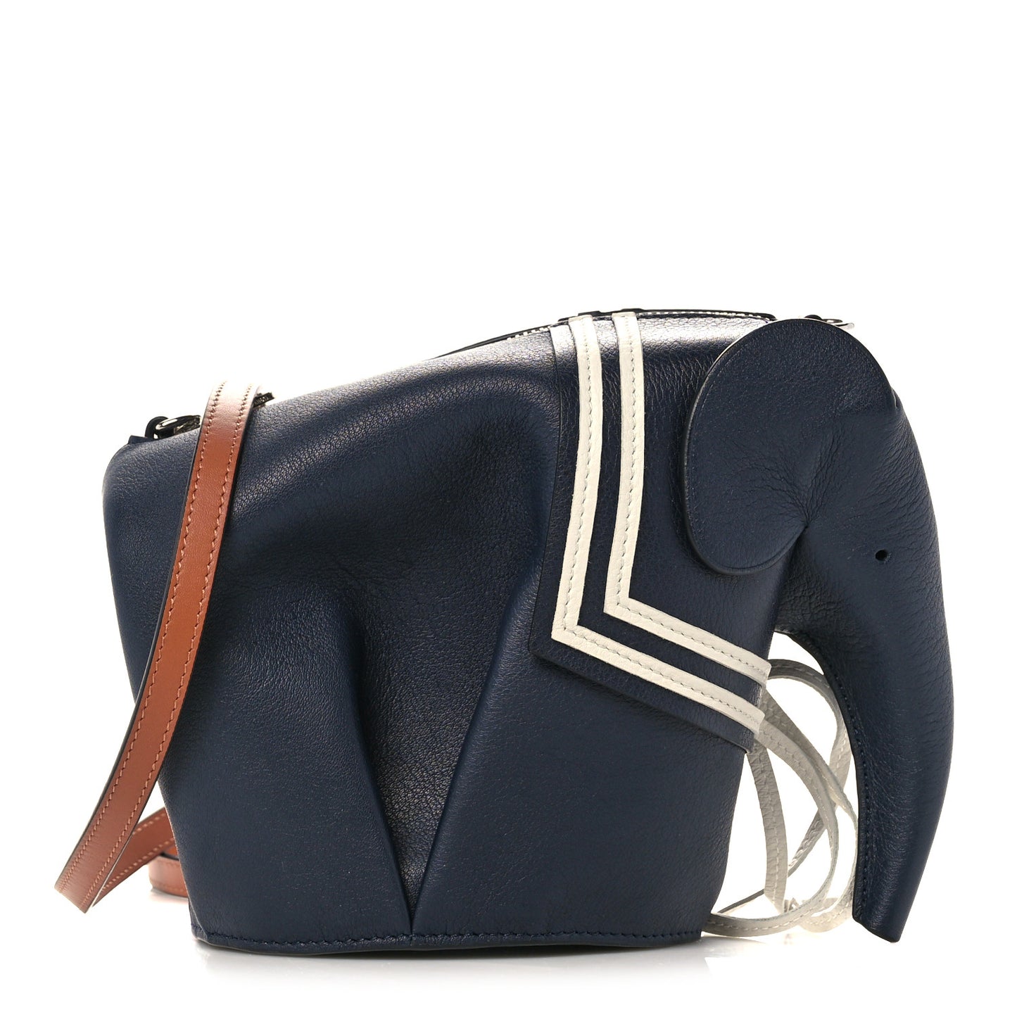 Calfskin Mini Sailor Elephant Crossbody Bag Deep Blue
