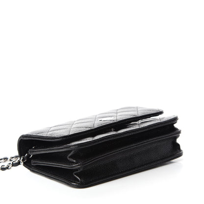 Chanel Caviar Quilted Mini Wallet On Chain WOC Black 4 of 12