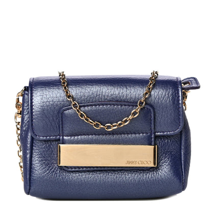 Jimmy Choo Metallic Calfskin Crossbody Bag Purple 1 of 12