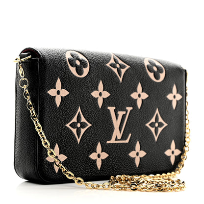 Louis Vuitton Empreinte Monogram Giant Felicie Pochette Black Beige 3 of 9
