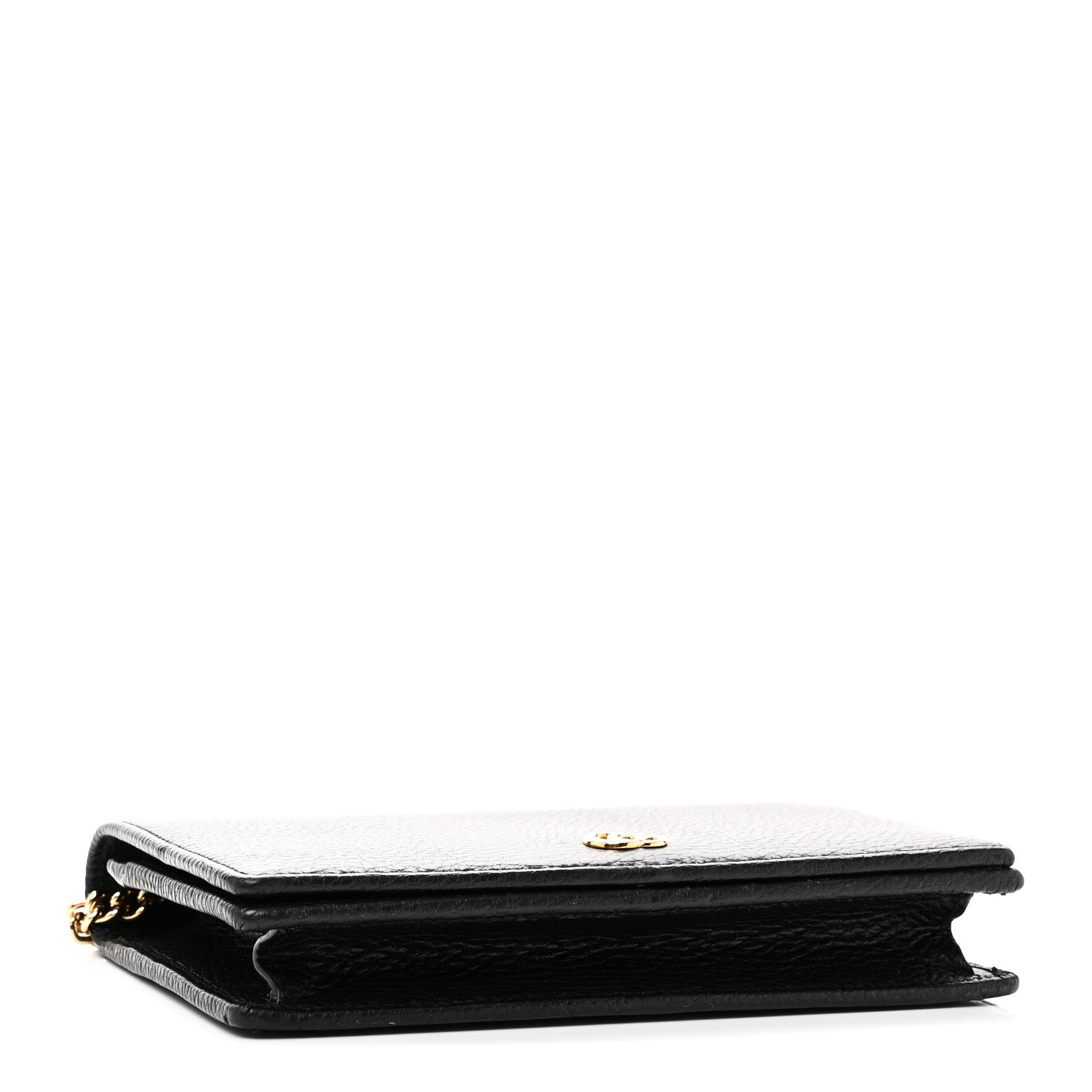 Gucci Calfskin Mini GG Marmont Chain Wallet Black 4 of 10