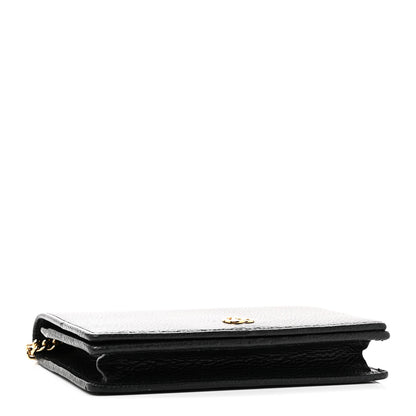 Gucci Calfskin Mini GG Marmont Chain Wallet Black 4 of 10