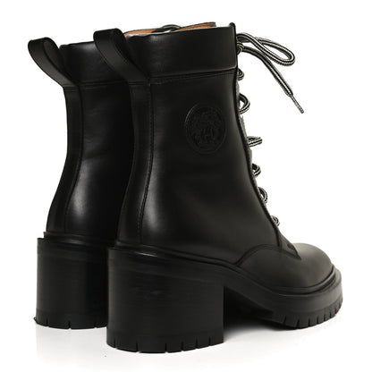 Hermes Calfskin Bridge Ankle Boots 36 Black 4 of 12