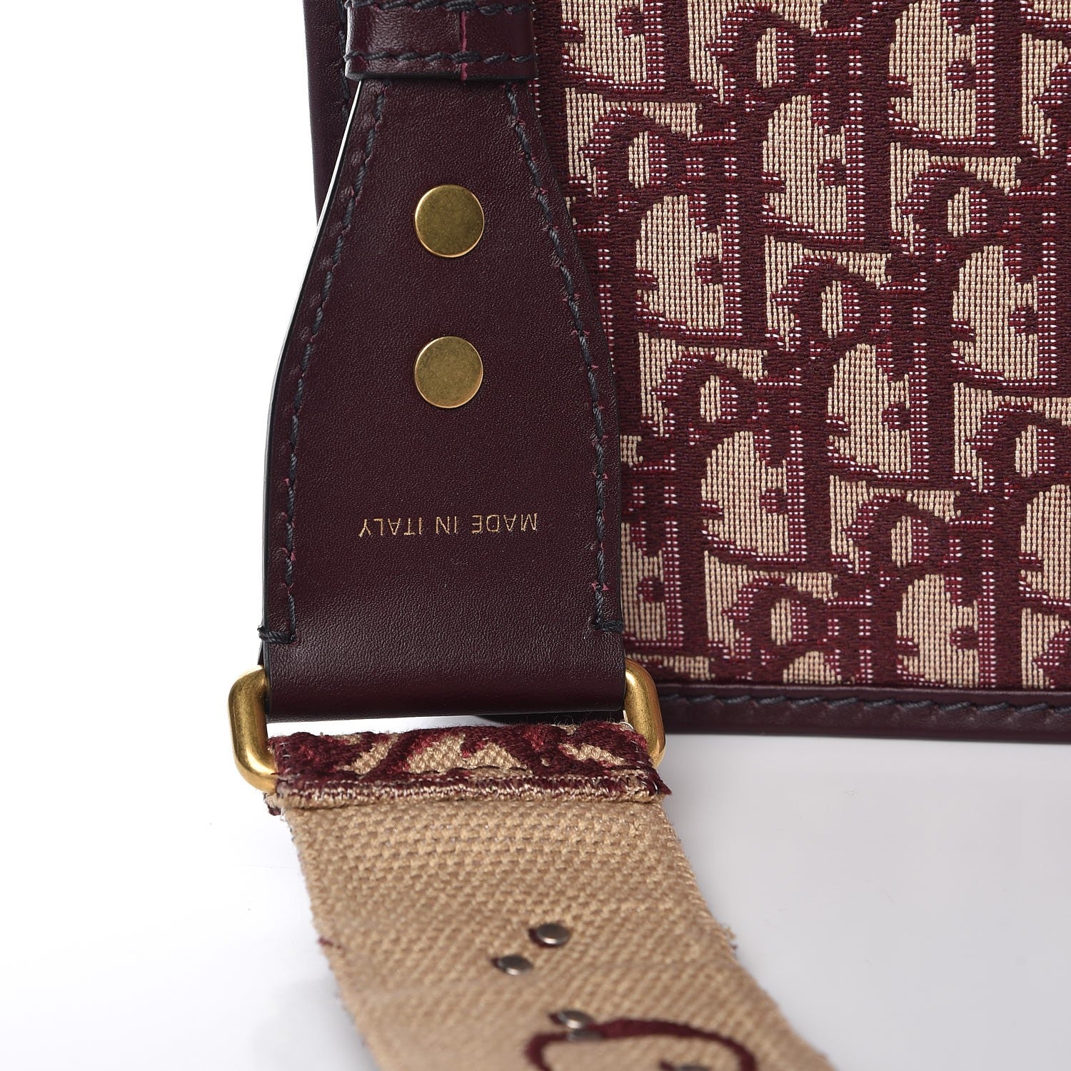 Christian Dior Oblique DiorAddict Flap Bag Burgundy 8 of 9