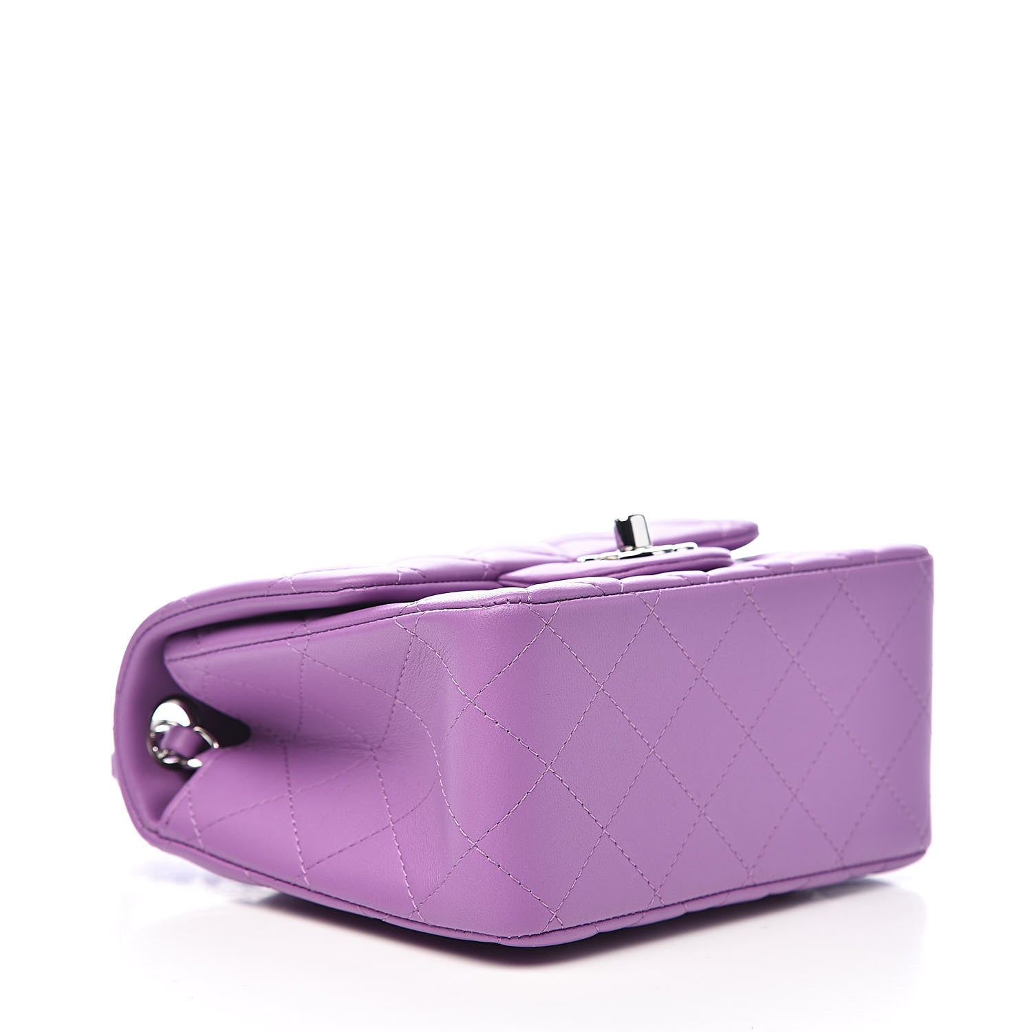 Chanel Lambskin Quilted Mini Square Flap Purple 4 of 13