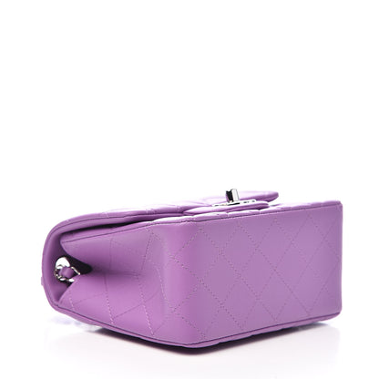 Chanel Lambskin Quilted Mini Square Flap Purple 4 of 13