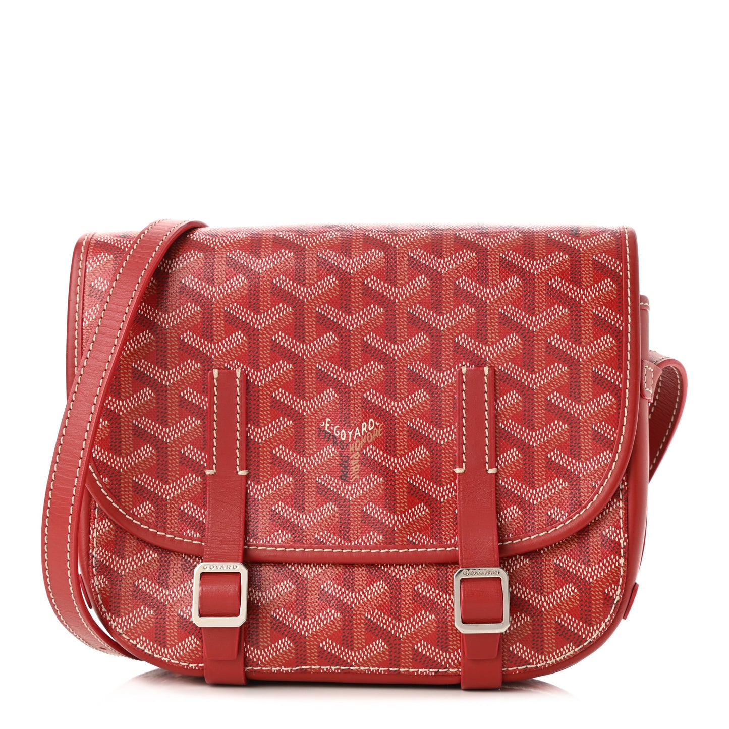Goyardine Belvedere PM Messenger Bag Red
