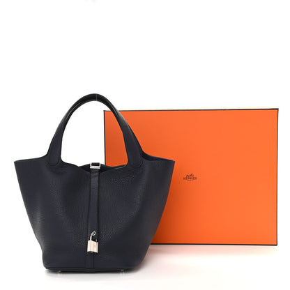 Hermes Taurillon Clemence Picotin Lock 22 MM Bleu Nuit 10 of 10